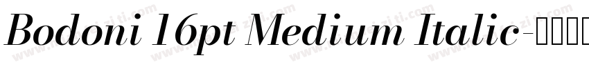 Bodoni 16pt Medium Italic字体转换